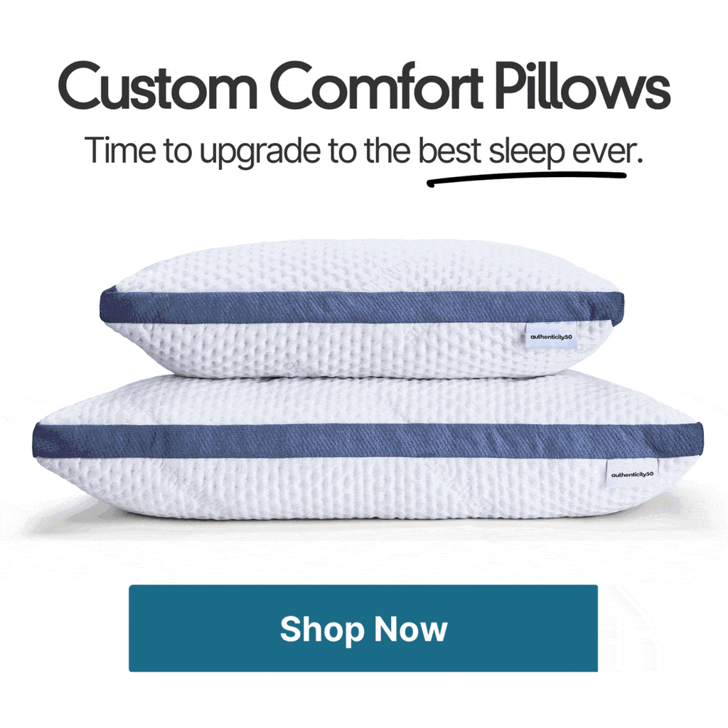 pillows stacked on each other and gif of foam support
