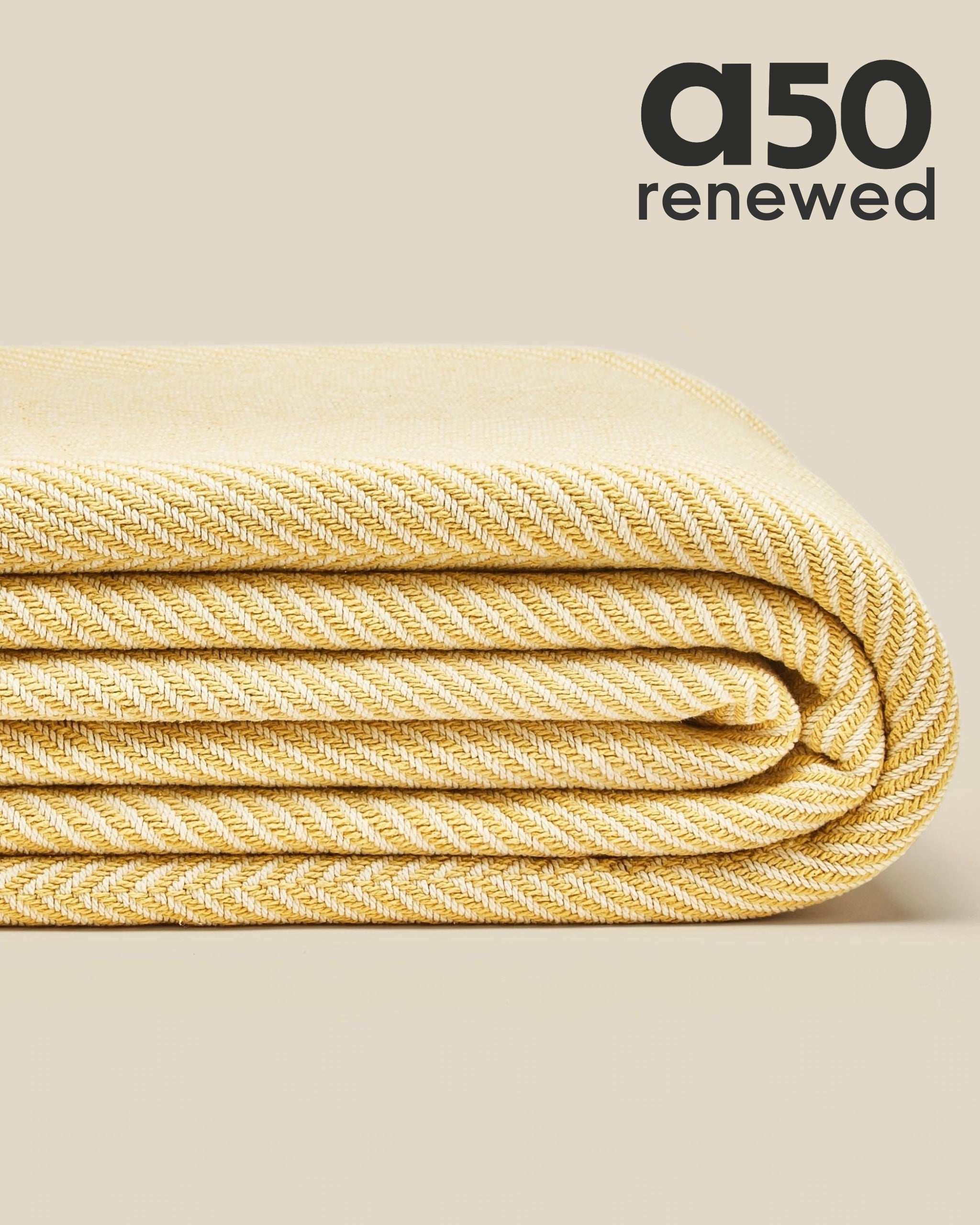 A50 renewed heritage blankets in yellow.