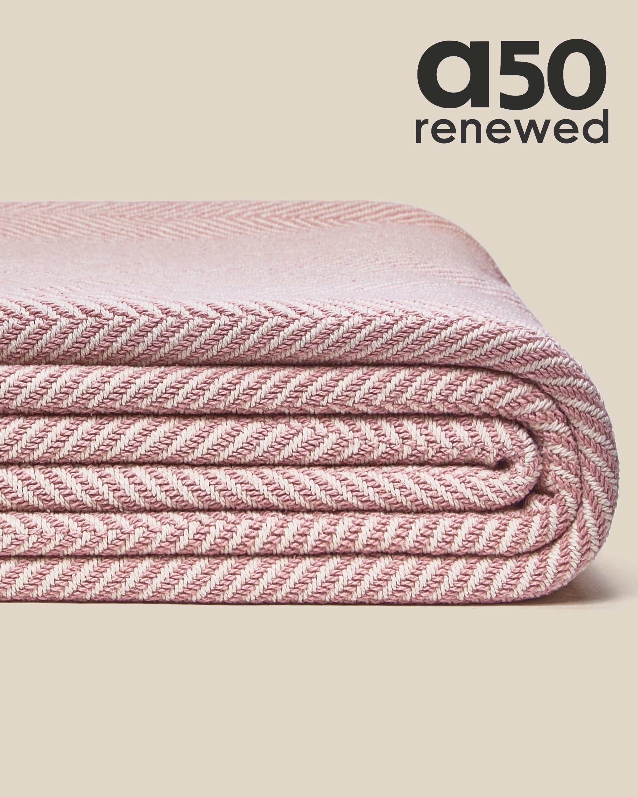 A50 heritage blankets in blush.