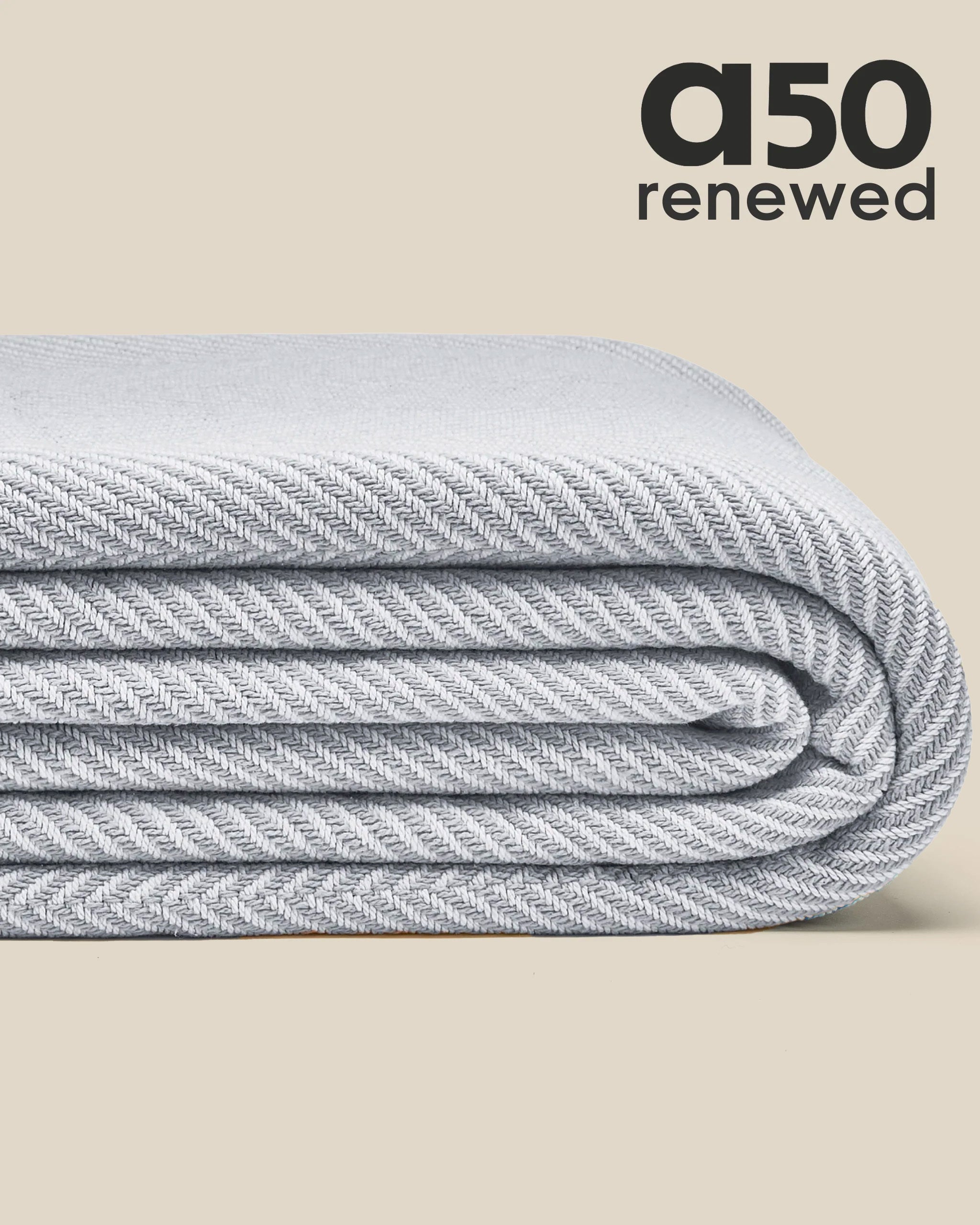 authenticity50 renewed gray made in america blanket