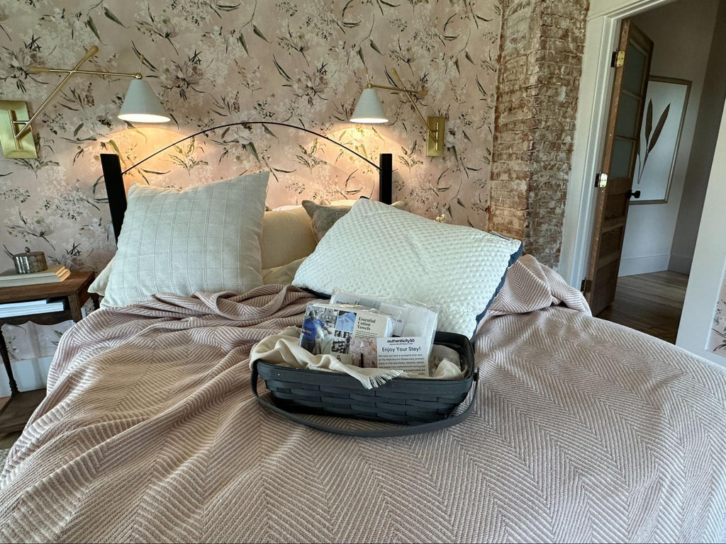 Guest room in the Welcome Inn: Rogers with Authenticity50 pillows, blankets and sheets