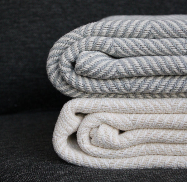 Cascade Gray and Island Sand Heritage Blankets launched this year