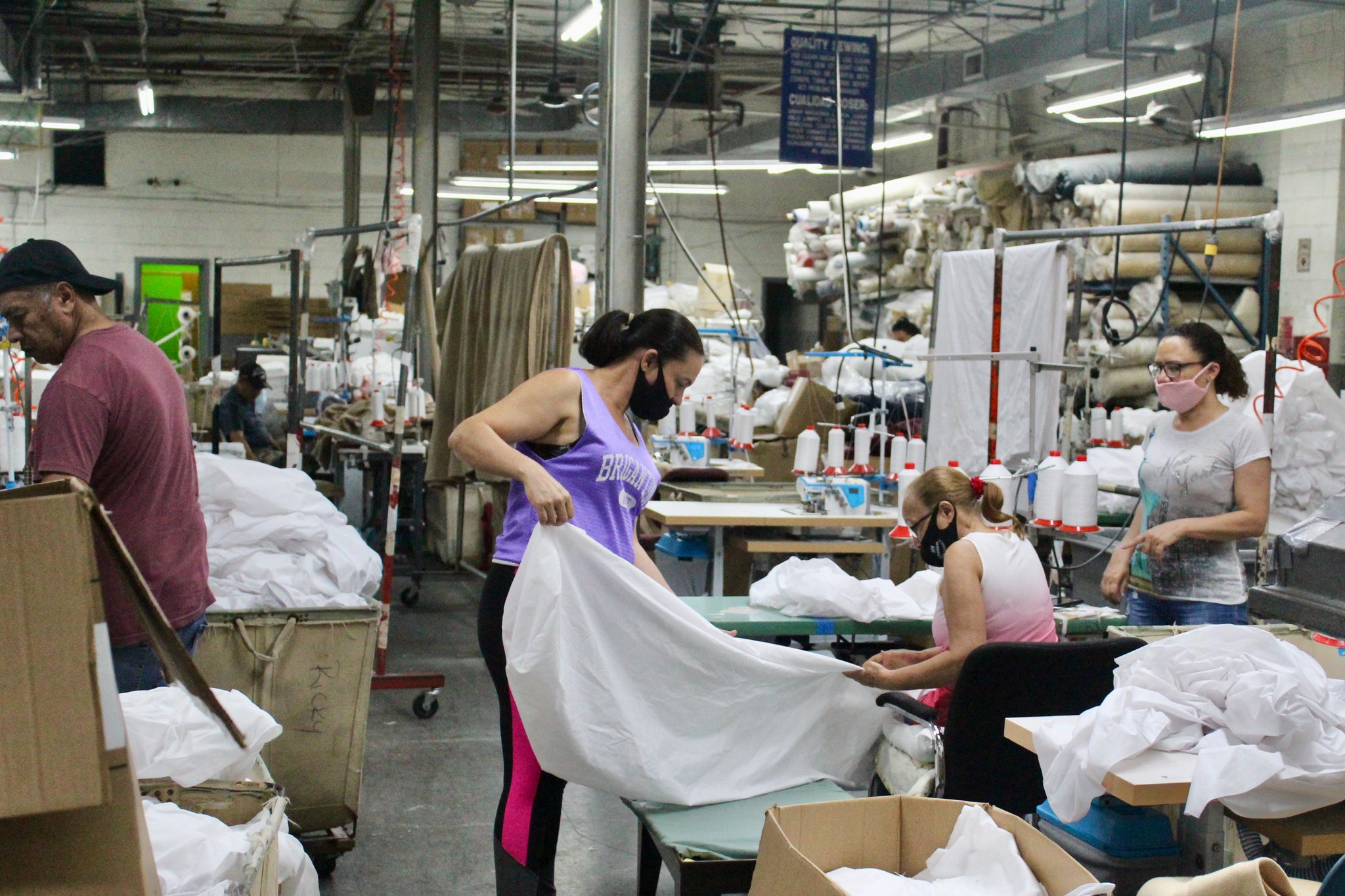 Sewing bed sheets in the USA